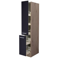 Apothekerschrank Elva anthrazit strukturiert B/H/T: ca. 30x200x57 cm Elva - Eiche/anthrazit (30,00/200,00/57,00cm) - Flex-Well