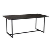 Esstisch schwarz Marmor Optik B/H/T: ca. 180x76x90 cm Esstisch - schwarz (180,00/76,00/90,00cm) - Wohnling
