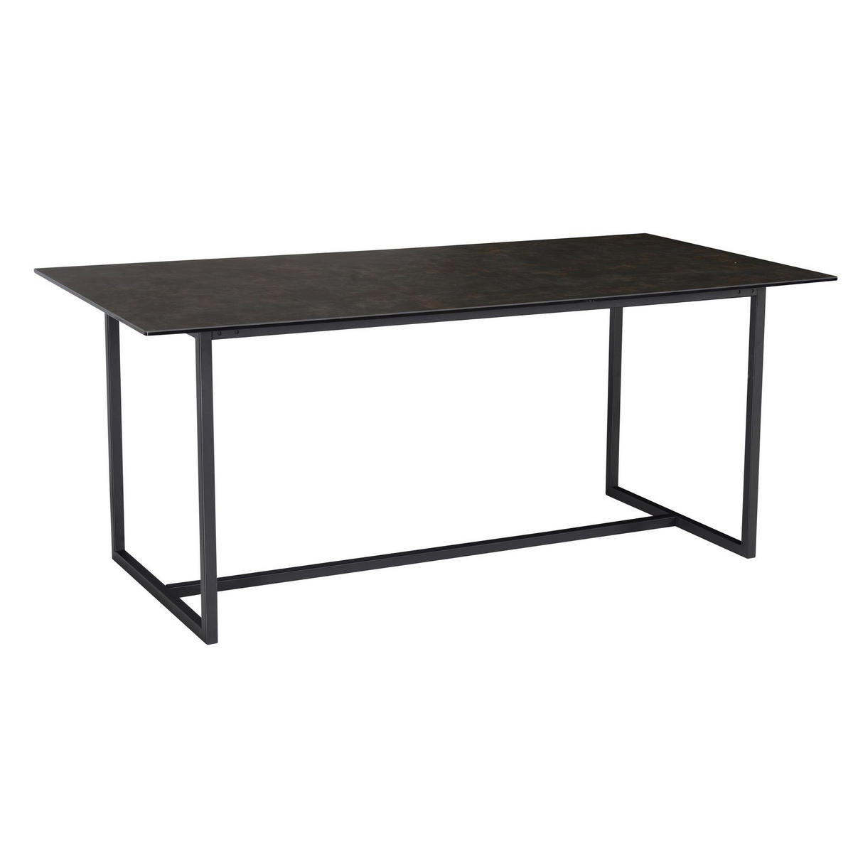 Esstisch schwarz Marmor Optik B/H/T: ca. 180x76x90 cm Esstisch - schwarz (180,00/76,00/90,00cm) - Wohnling