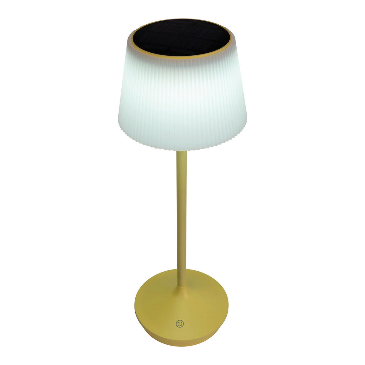 LED-Solar-Tischleuchte gelb Metall Kunststoff B/H/T/D: ca. 13x38x13x13 cm EMMI - gelb (13,00/38,00/13,00cm) - Näve Leuchten