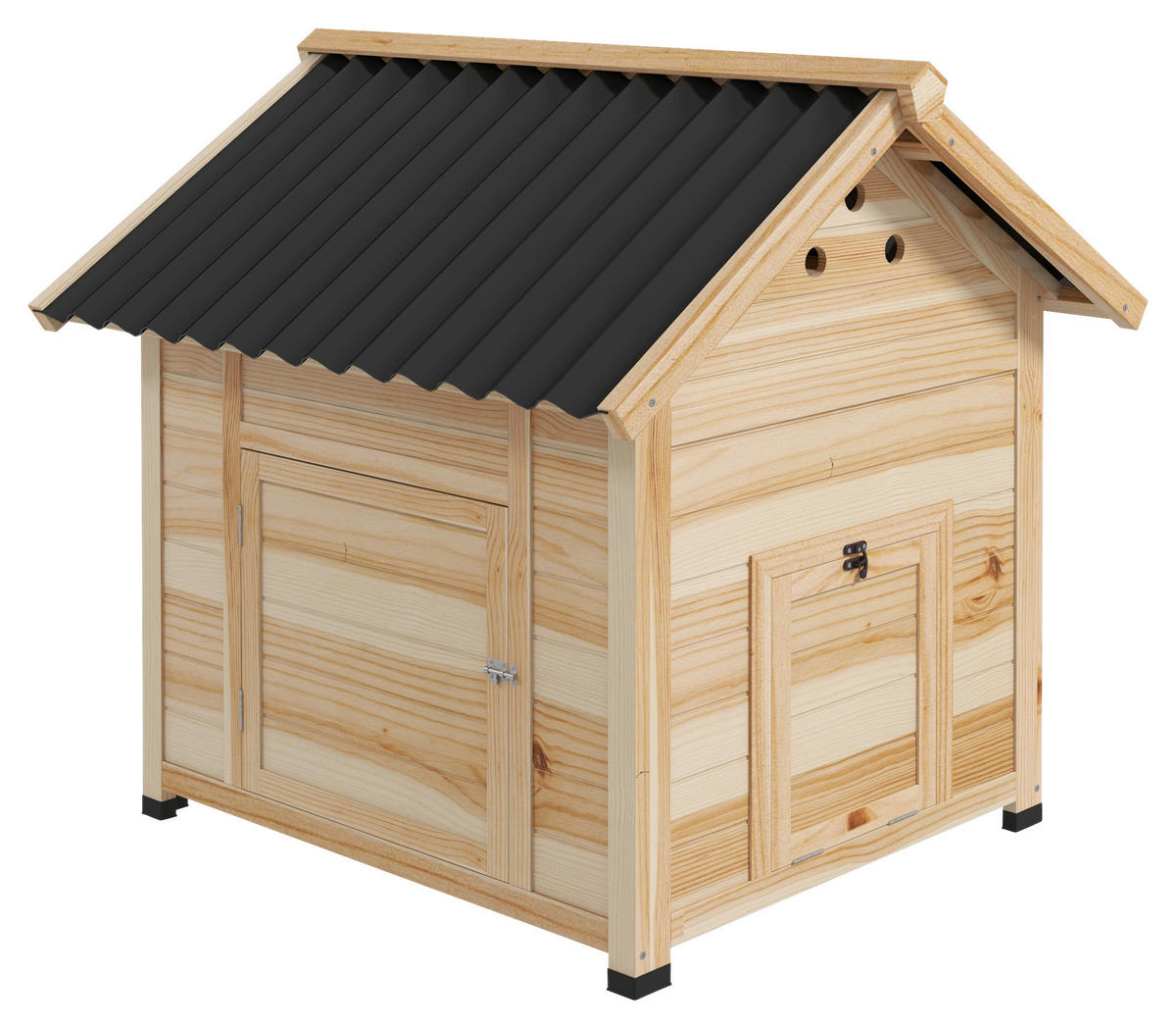 PawHut Tier-Zubehör natur Holz B/H/L: ca. 90x78x92 cm Entenhaus - natur (92,00/90,00/78,00cm) - PawHut