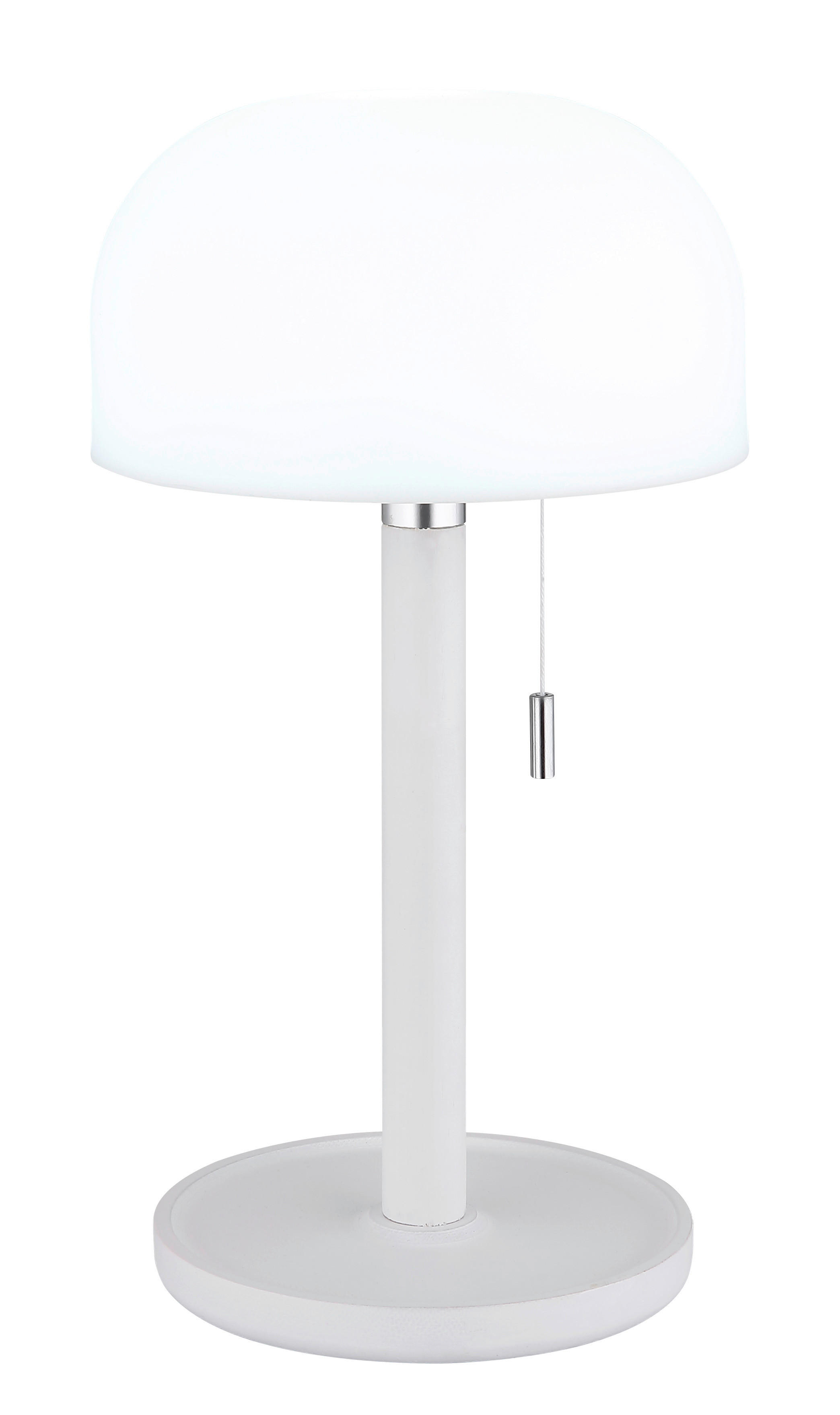GLOBO LED-Tischleuchte NORMAN 21016W Opal weiß Bambus Kunststoff H/D: ca. 28x15 cm 1 Brennstellen NORMAN - weiß/Opal (15,00/28,00cm) - GLOBO