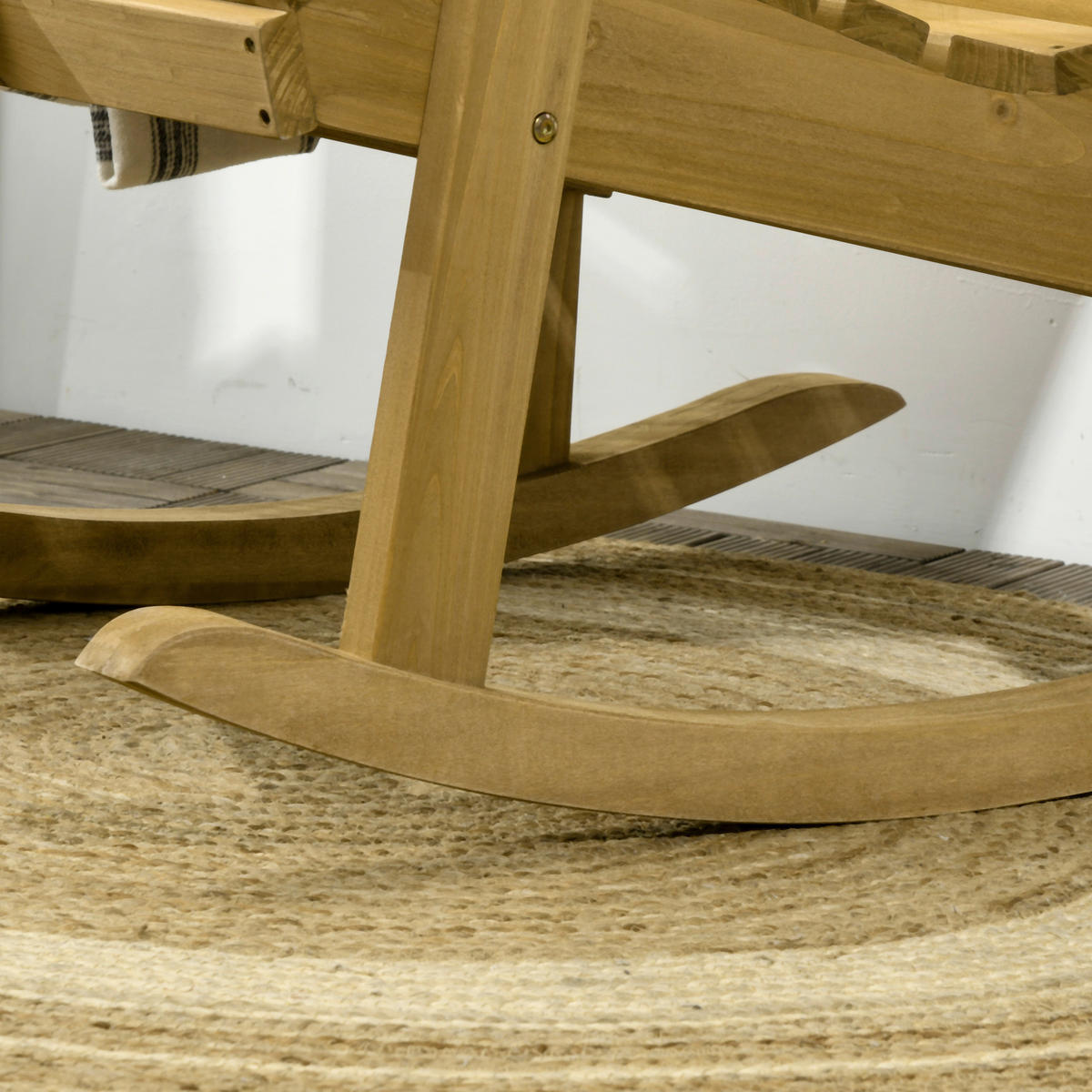 Outsunny Schaukelstuhl Schaukelstuhl - braun (64,00/86,00/85,00cm) - Outsunny