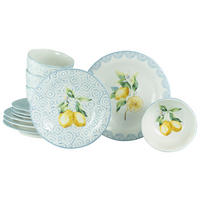 CreaTable Tafelservice Lemoncello bunt Steinzeug 12 tlg. Lemoncello - bunt - CreaTable