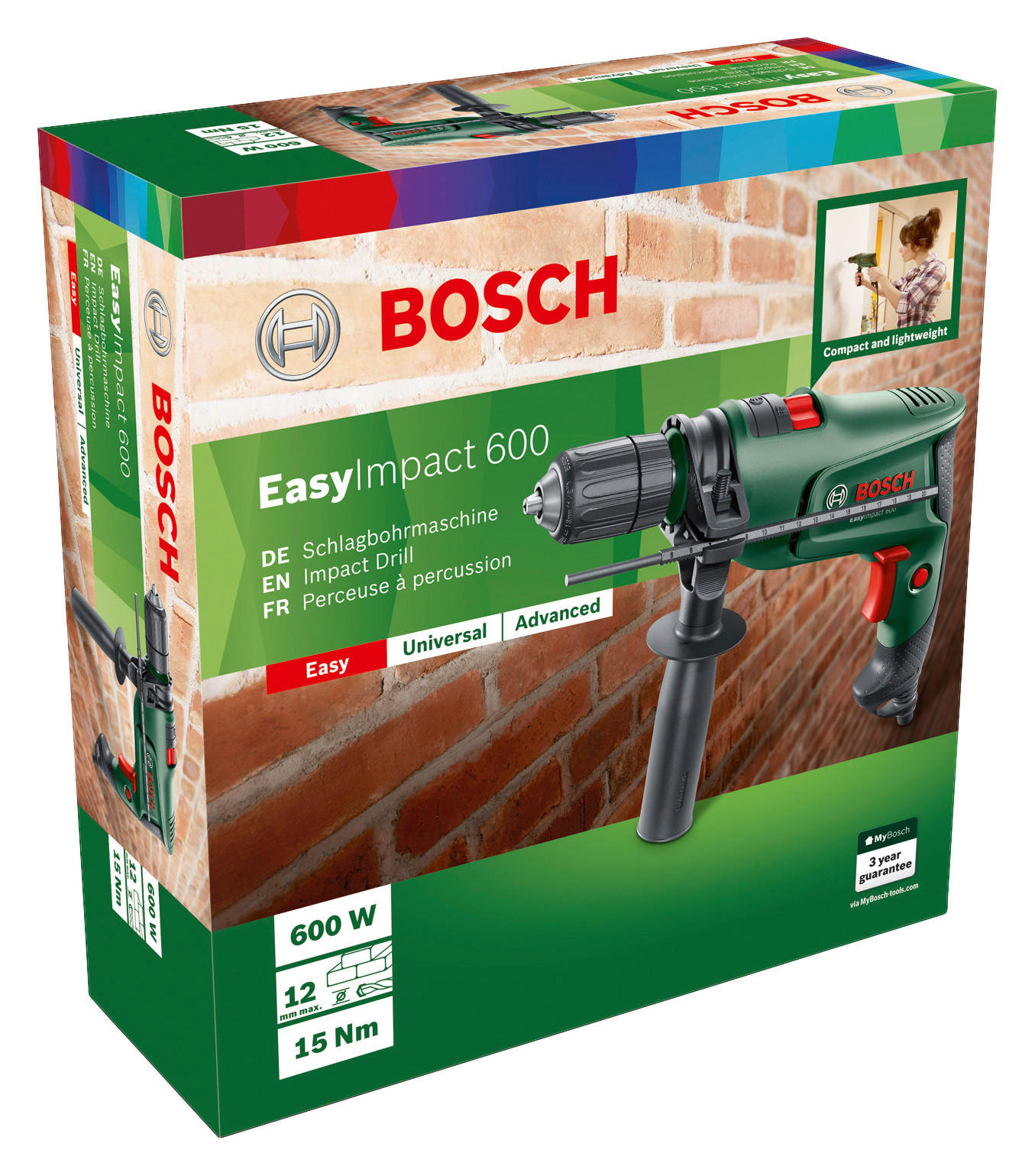 BOSCH Schlagbohrmaschine EasyImpact 600 ca. 600 W Schlagbohrmaschine_EasyImpact600 - Bosch