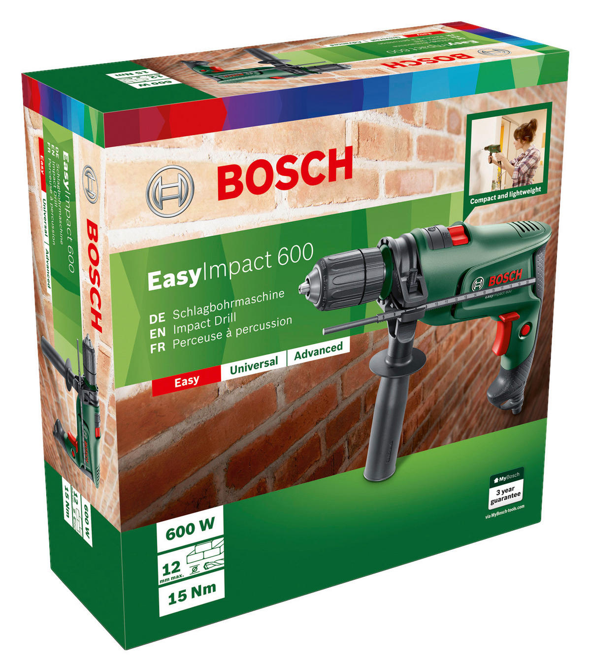BOSCH Schlagbohrmaschine EasyImpact 600 ca. 600 W Schlagbohrmaschine_EasyImpact600 - Bosch