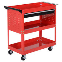 Werkstatt-Zubehör schwarz B/H/L: ca. 35x82x76 cm Werkstatt-Rollwagen - rot/schwarz (76,00/35,00/82,00cm) - HOMCOM