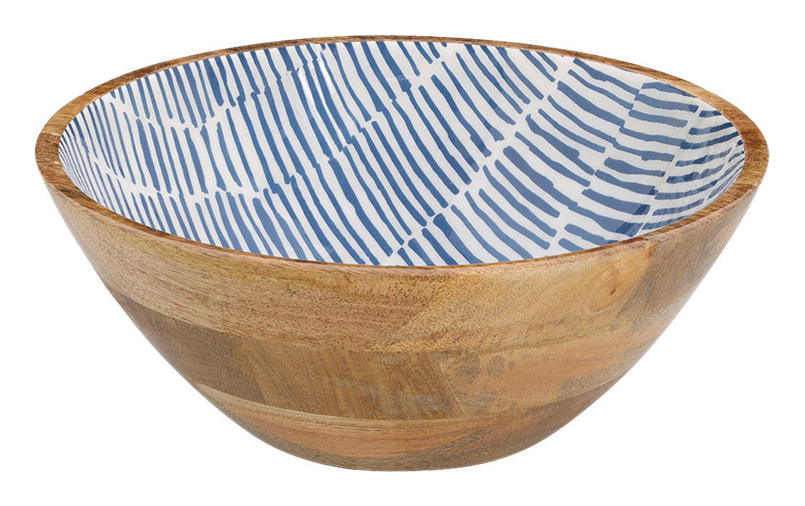 Zeller Schale blau Holz B/H/L: ca. 30x12x30 cm Schale - blau (30,00/30,00/12,00cm) - Zeller