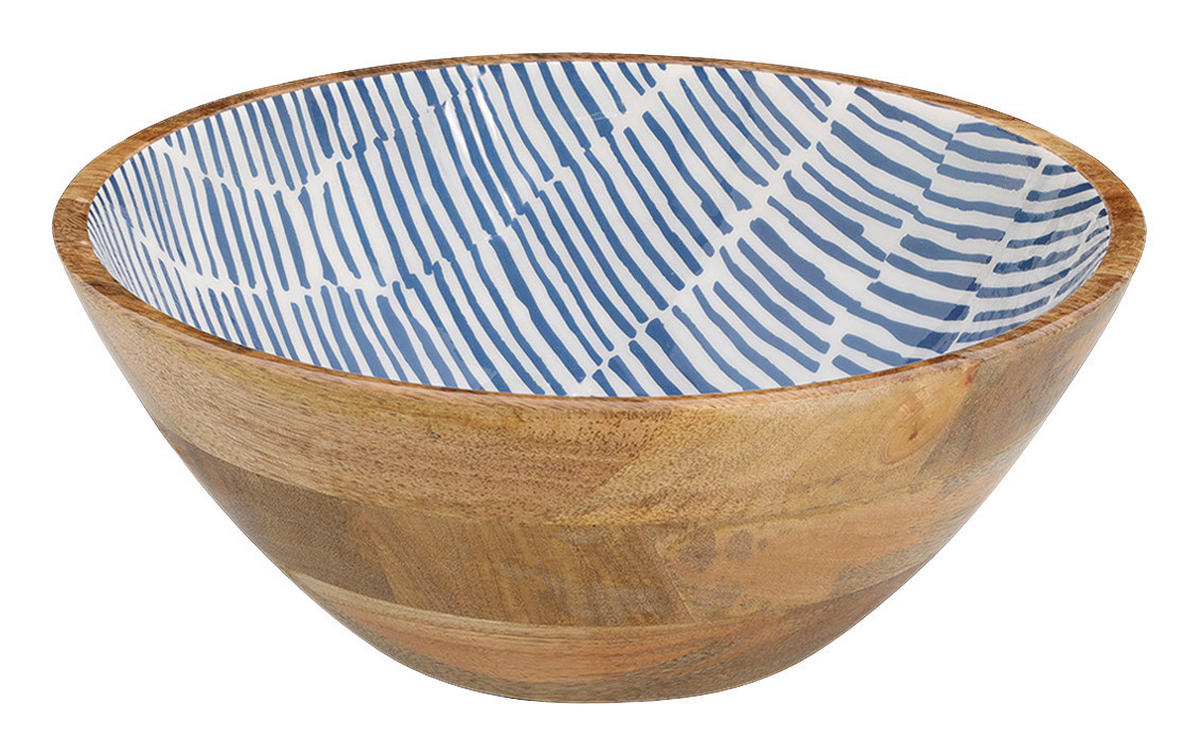 Zeller Schale blau Holz B/H/L: ca. 30x12x30 cm Schale - blau (30,00/30,00/12,00cm) - Zeller