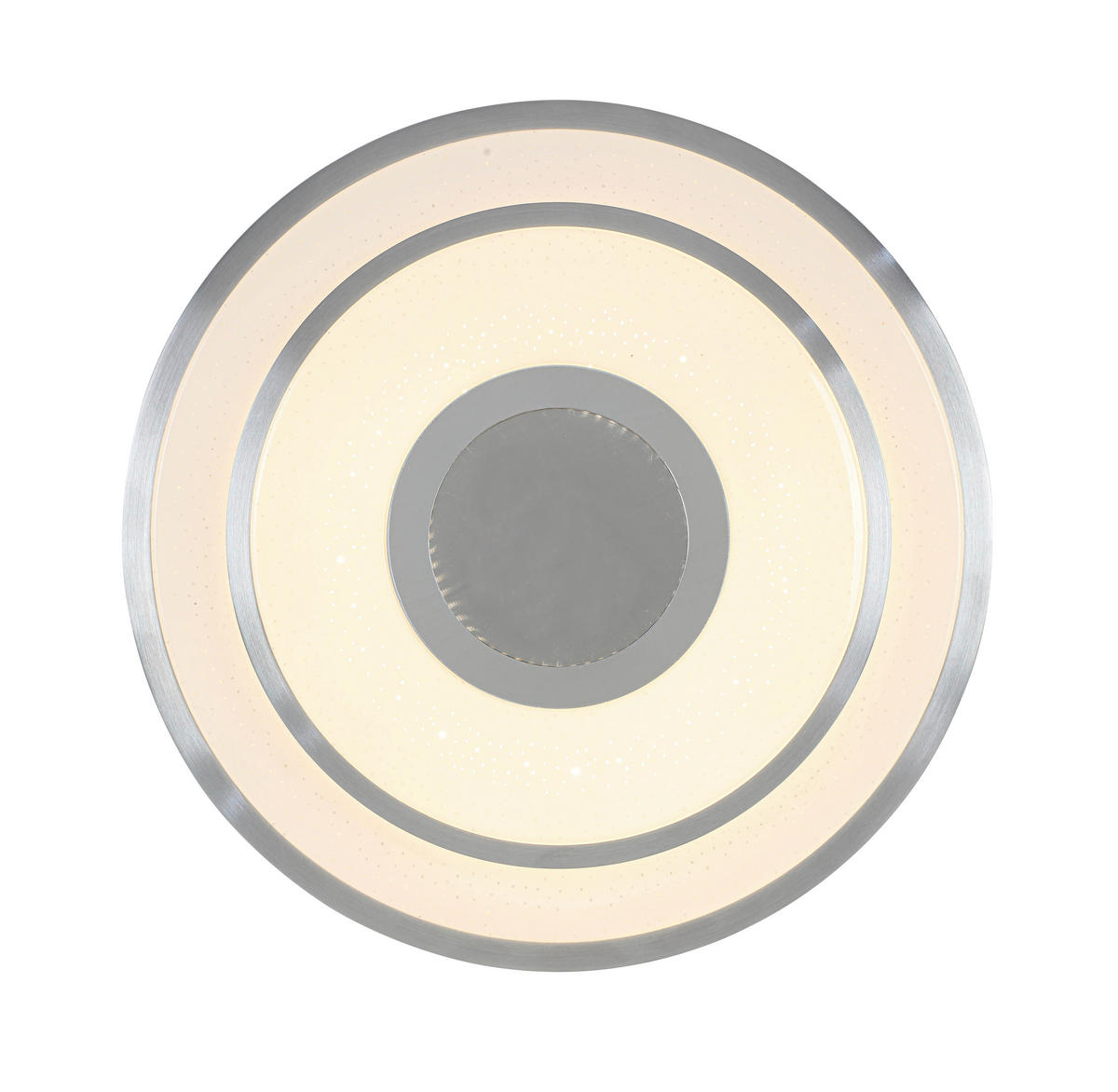 Nolo LED Deckenleuchte Chrom weiß Kunststoff Metall B/H/L: ca. 38x7,5x38 cm null 2 Brennstellen LED-Deckenleuchte_Nici - weiß/Chrom (38,00/38,00/7,50cm) - Nolo