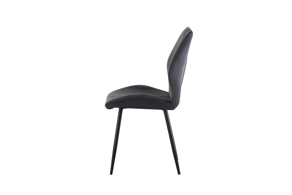 Stuhl CHRISTIN, 2er Set anthrazit schwarz B/H/T: ca. 52x75x58 cm CHRISTIN, 2er Set - schwarz/anthrazit (52,00/75,00/58,00cm) - xonox.home