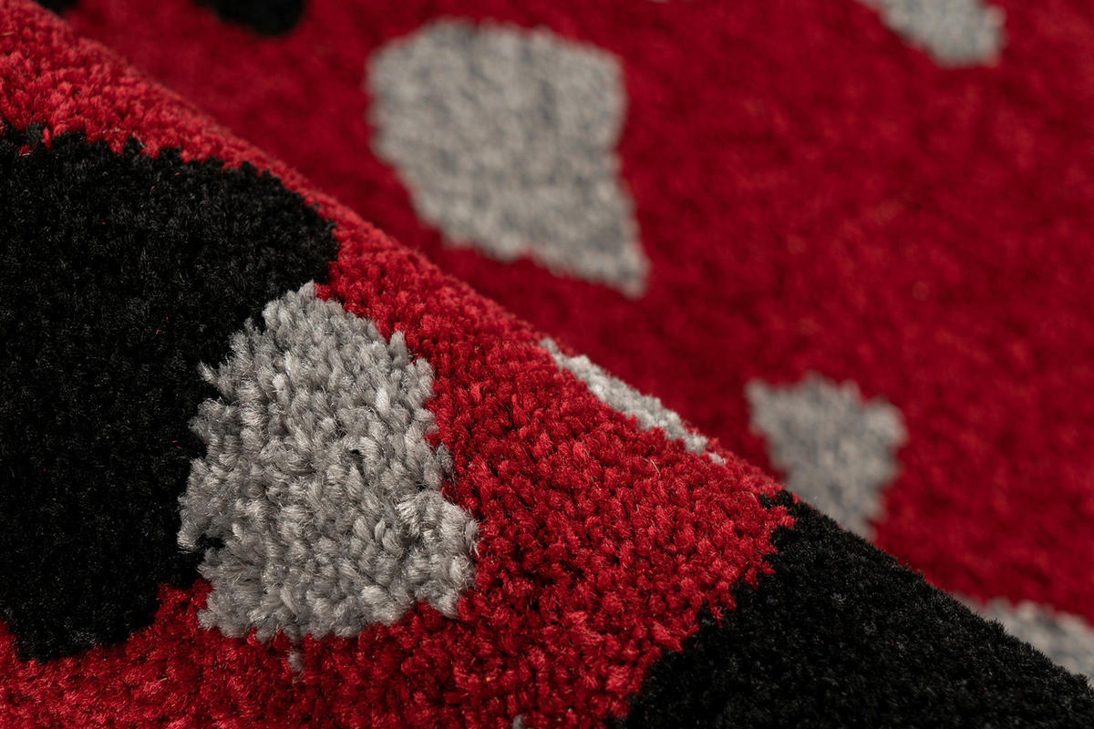 360Living Teppich Naila rot B/L: ca. 200x290 cm Naila - rot/schwarz (200,00/290,00cm) - 360Living