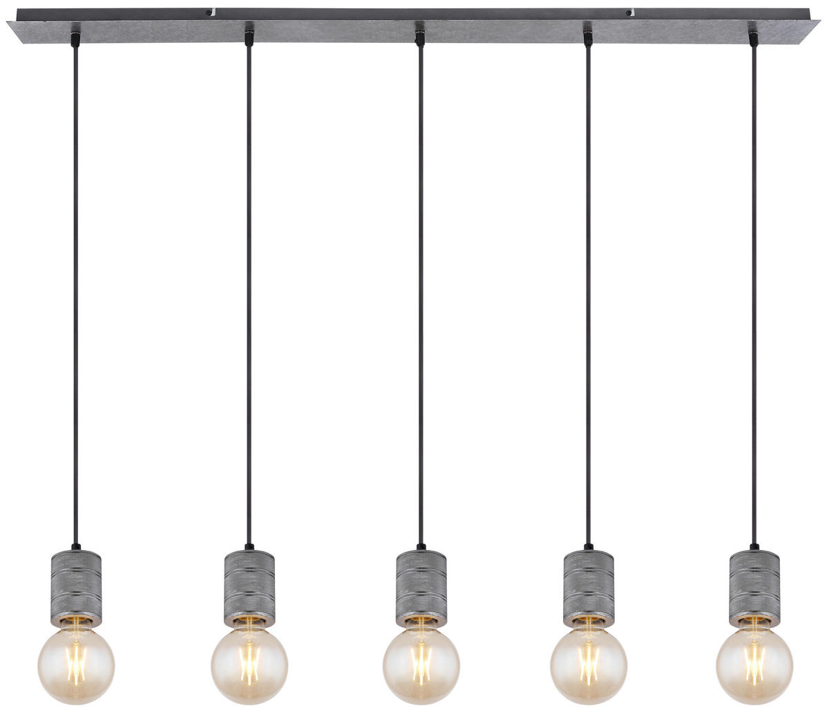 GLOBO Pendelleuchte FREDDY 54036-5H braun silber Aluminium Metall B/H/T: ca. 10x120x115 cm 5.0 Brennstellen FREDDY - braun/silber (10,00/120,00/115,00cm) - GLOBO