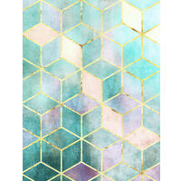 Komar Poster Mosaik Verde Abstrakt B/L: ca. 30x40 cm Mosaik Verde - (30,00/40,00cm) - Komar