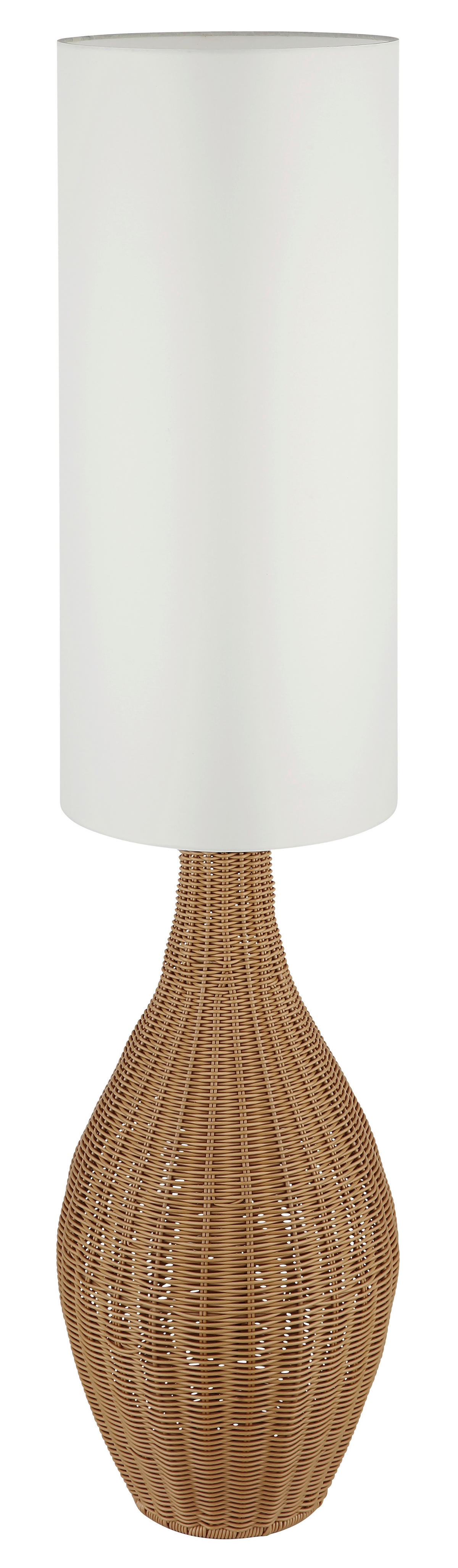 GLOBO Stehleuchte ANKO 40970243 weiß braun Textil Kunststoff H/D: ca. 125x27 cm 2 Brennstellen ANKO - braun/weiß (27,00/125,00cm) - GLOBO