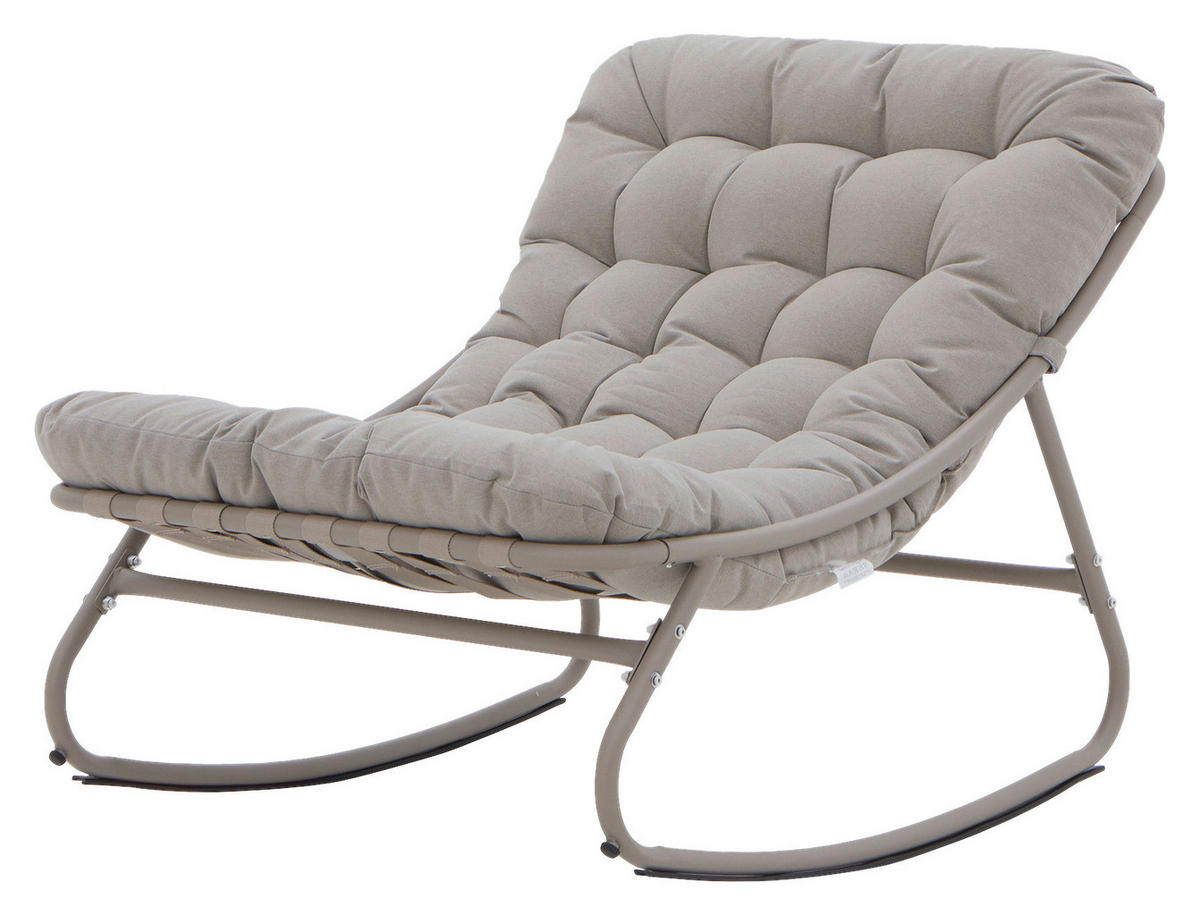 POCOline Gartenstuhl beige Polyester B/H/L: ca. 78x74x101 cm Schaukelstuhl - beige (101,00/78,00/74,00cm) - POCOline