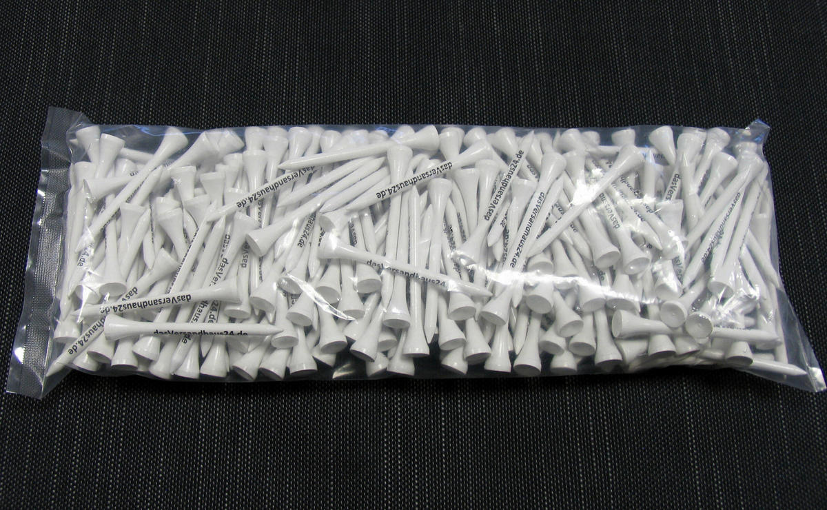 Grasekamp Golf Tees 250 Stück weiß Bambus B/H/L/D: ca. 0,5x7x7x11 cm 250 Stück - weiß (7,00/0,50/7,00cm) - Grasekamp
