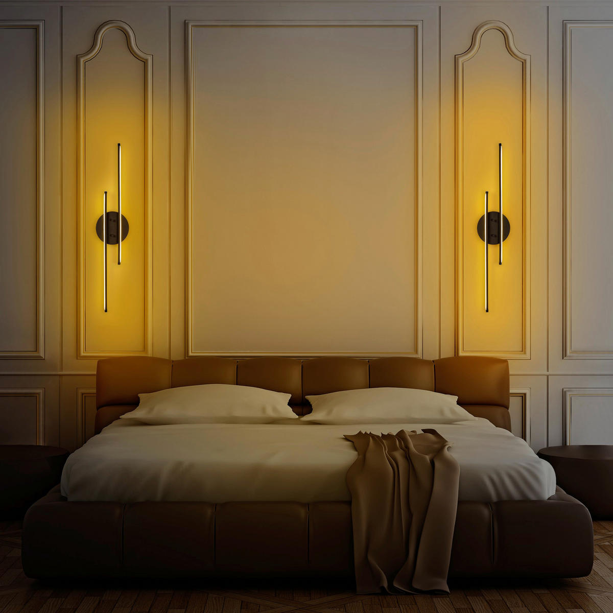 Opviq Wandleuchte schwarz B/H/T/L: ca. 5x86x5x17 cm Umut - schwarz (17,00/5,00/86,00cm) - Opviq