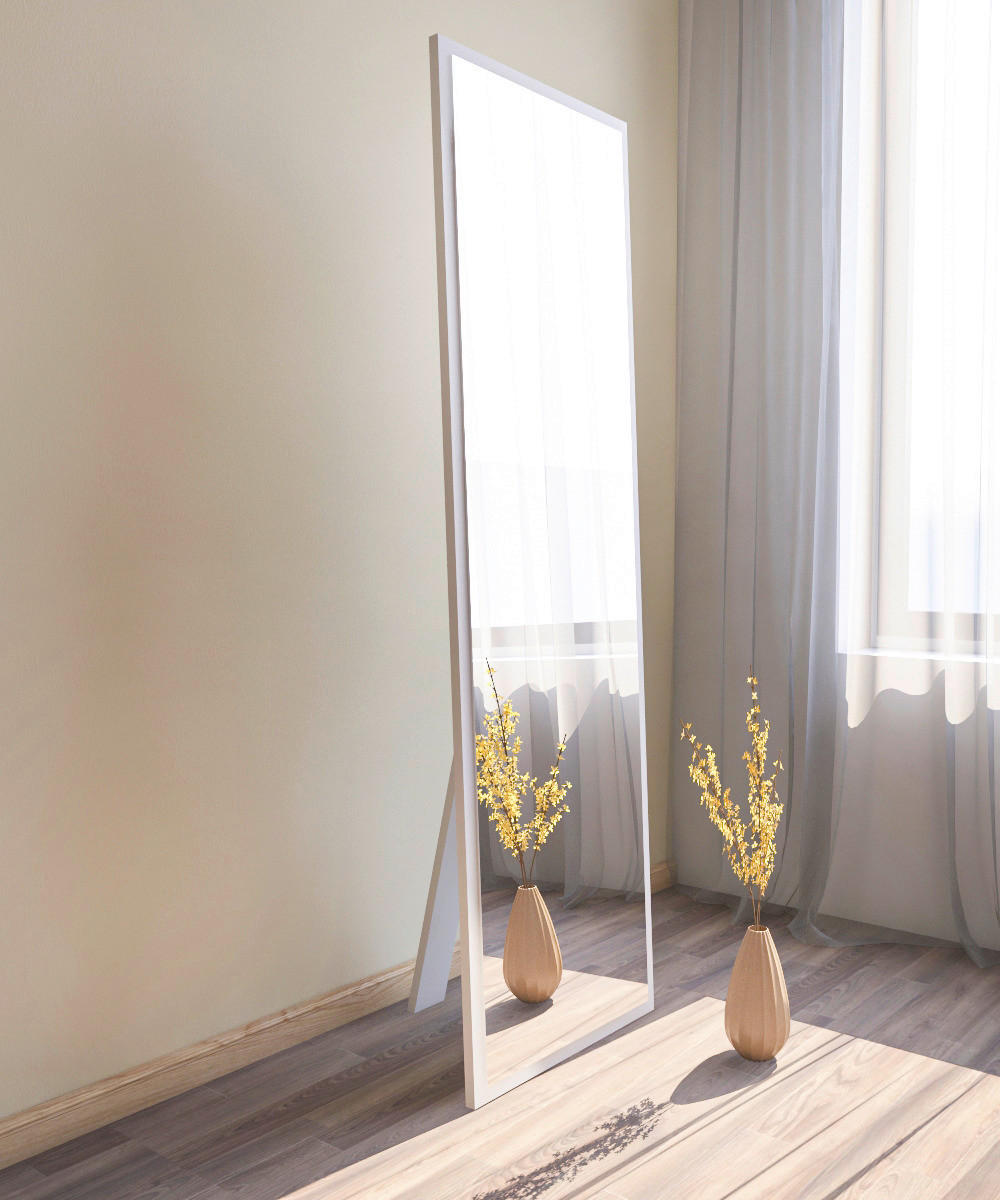 Thumbnail - moebel17 Standspiegel Tesa weiß Glas B/H/T: ca. 50x160x2,2 cm