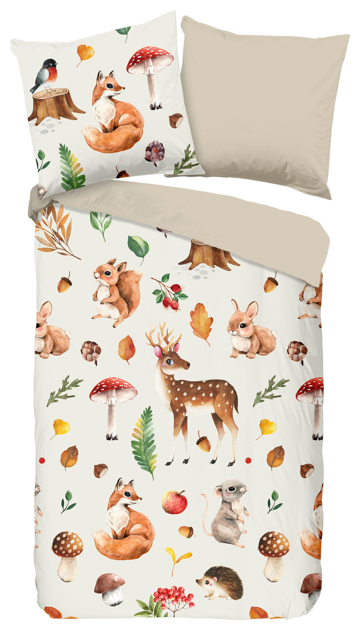 Baumwoll Bettwäsche Autumn Flanell Autumn - Multi (135,00/200,00cm) - Good Morning