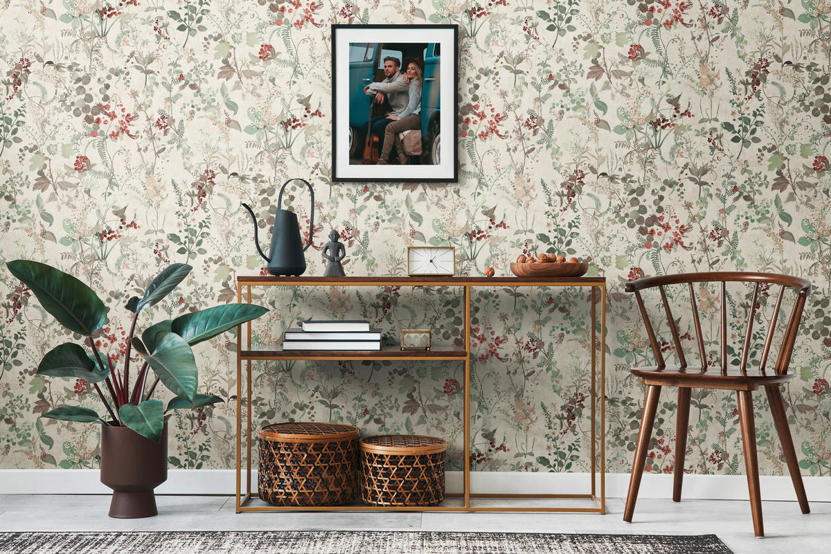 A.S.Création Vliestapete rot weiß grün B/H/D: ca. 53x1005x9 cm Vliestapete - weiß/rot (9,00/1005,00cm) - A.S.Creation