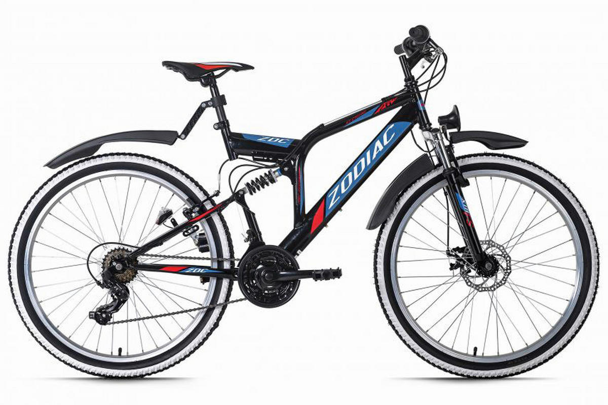 KS-Cycling Mountain-Bike Fully 636M 26 Zoll Rahmenhöhe 48 cm 21 Gänge weiß weiß ca. 26 Zoll Fully - weiß/grün - KS-Cycling