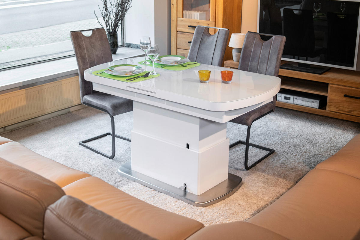 Couchtisch Levi weiß Hochglanz lackiert B/H/T: ca. 135x50x75 cm Levi - weiß (135,00/50,00/75,00cm)
