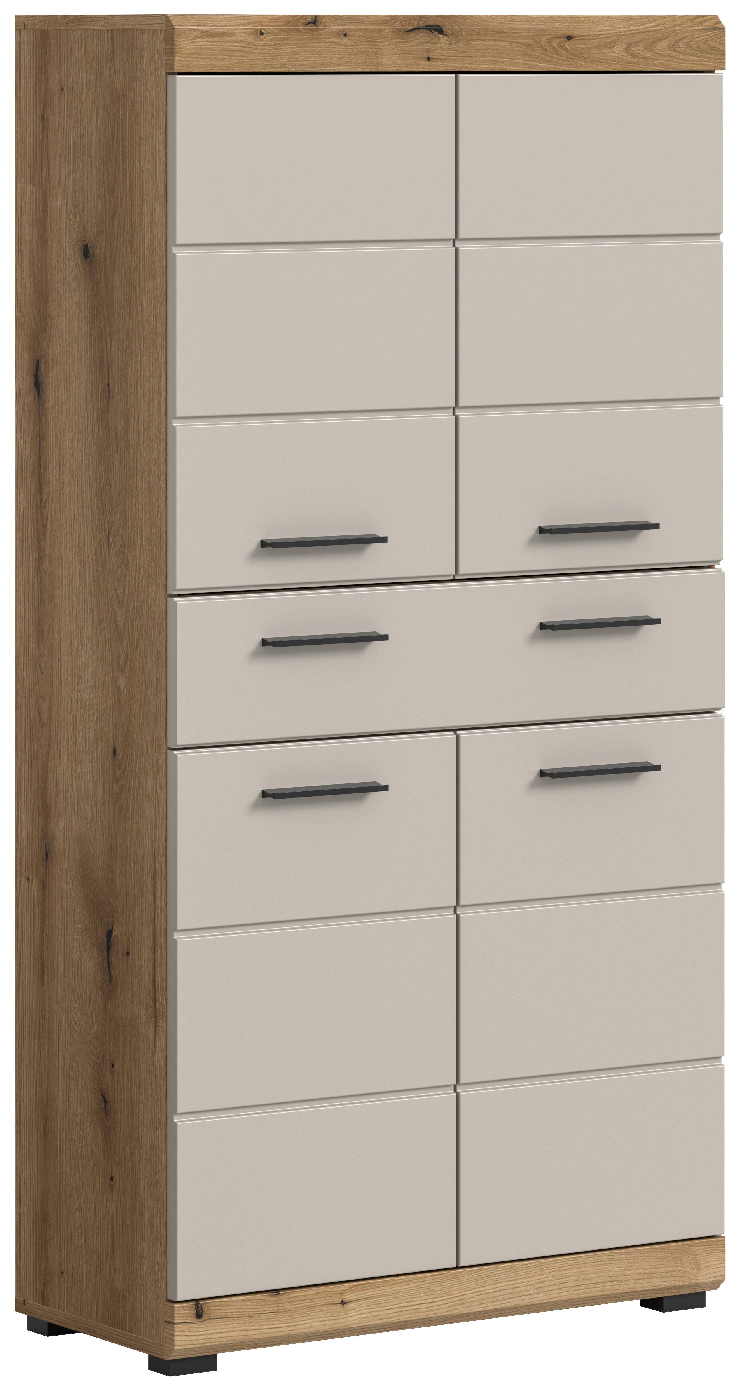 Midischrank Scout Evoke Oak Nachbildung Kaschmirgrau Nachbildung B/H/T: ca. 74x141x31 cm Scout - Kaschmirgrau (74,00/141,00/31,00cm) - xonox.home