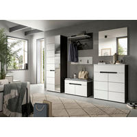 Garderobe Canu basaltgrau Nachbildung weiß B/H/T: ca. 255x190x37 cm Canu - weiß/basaltgrau (255,00/190,00/37,00cm) - xonox.home