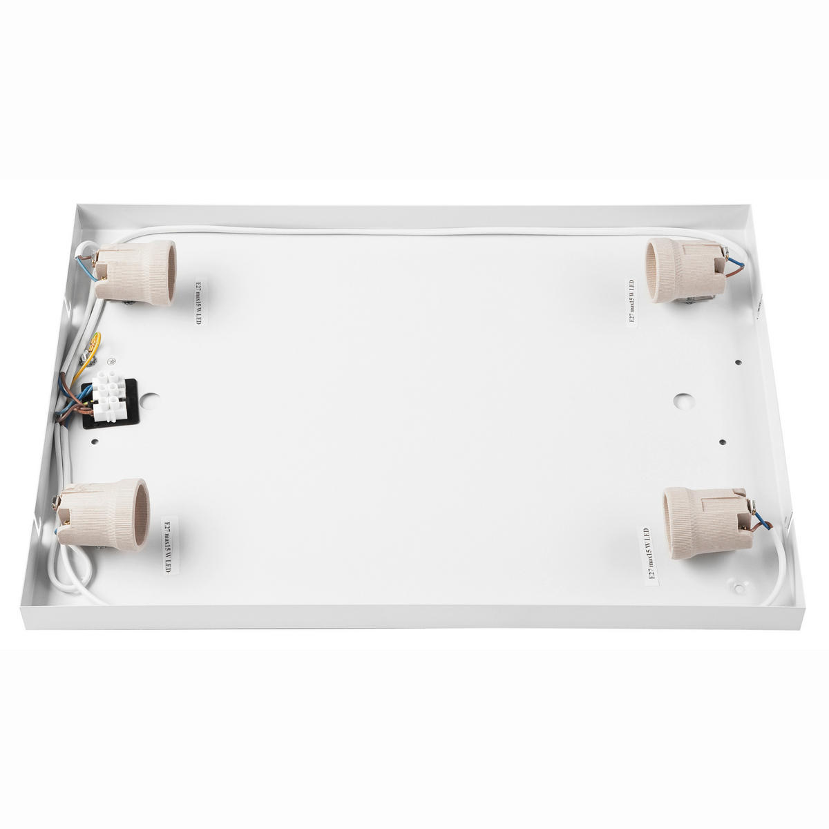 Lamkur Deckenleuchte GASPAR 48888 Eiche Eiche Holz Glas H/L: ca. 8x45 cm E27 4 Brennstellen Gaspar - Eiche (45,00cm) - Lamkur