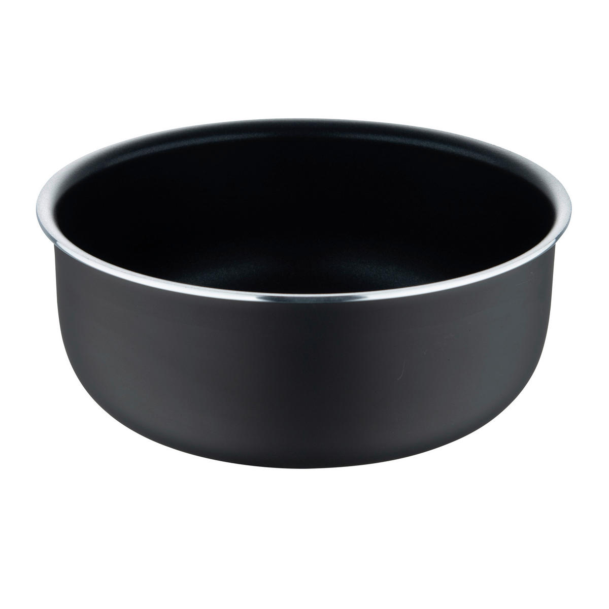 BERGNER Topfset CLICK & COOK schwarz Aluminium 4 tlg. CLICK & COOK - schwarz/silber (30,30/30,00/9,70cm) - BERGNER