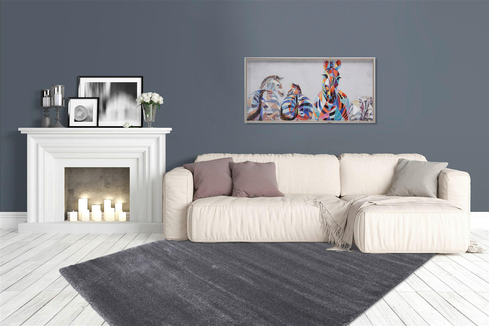 Kayoom Kurzflorteppich Saint Lucia - Castries grau B/L: ca. 200x290 cm Saint Lucia - Castries - grau (200,00/290,00cm) - Kayoom
