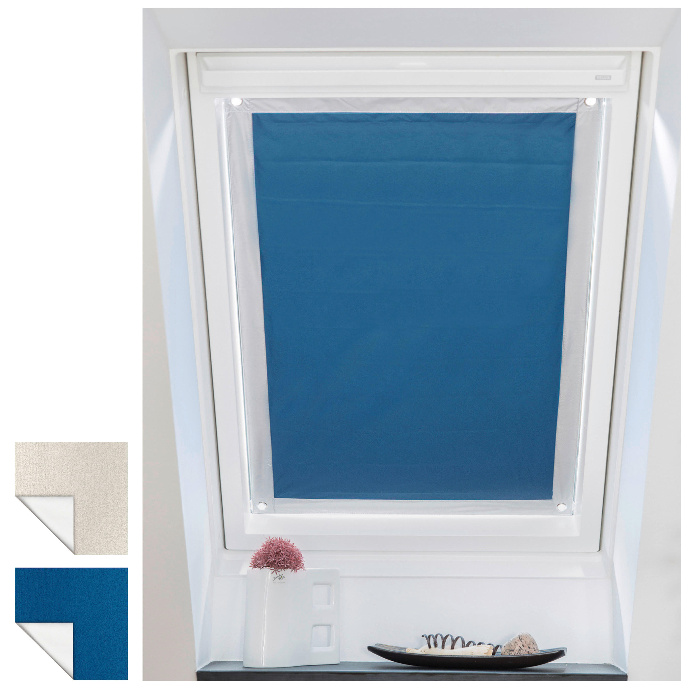 Dachfenster-Sonnenschutz VD blau B/L: ca. 36x51,5 cm