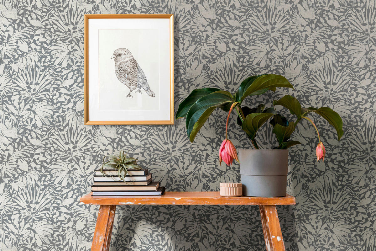 A.S.Création Vliestapete silber grau B/H/D: ca. 53x1005x8,4 cm Vliestapete - silber/grau (8,40/1005,00cm) - A.S.Creation