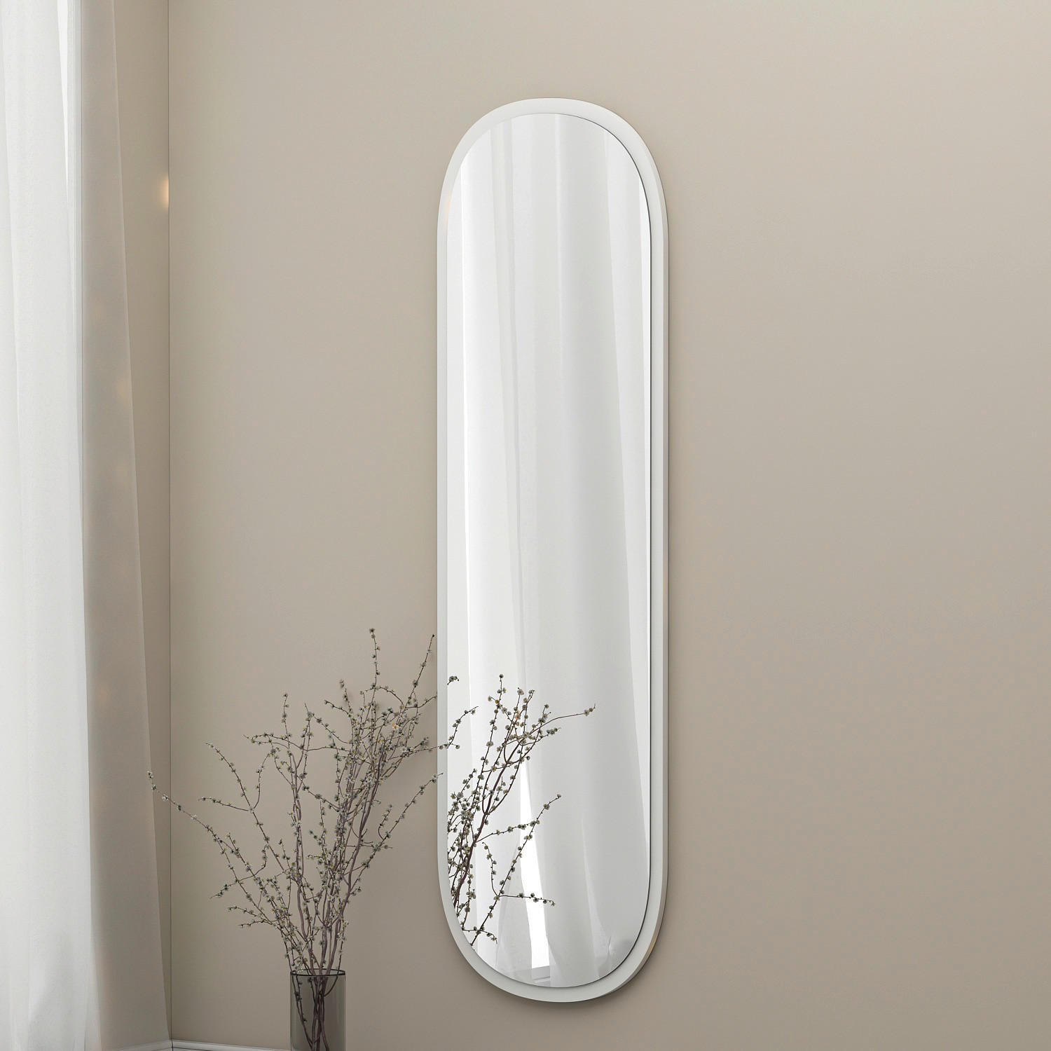 Wandspiegel Magnum weiß Glas B/H/T: ca. 120x40x3,5 cm Magnum - weiß (120,00/40,00/3,50cm) - moebel17