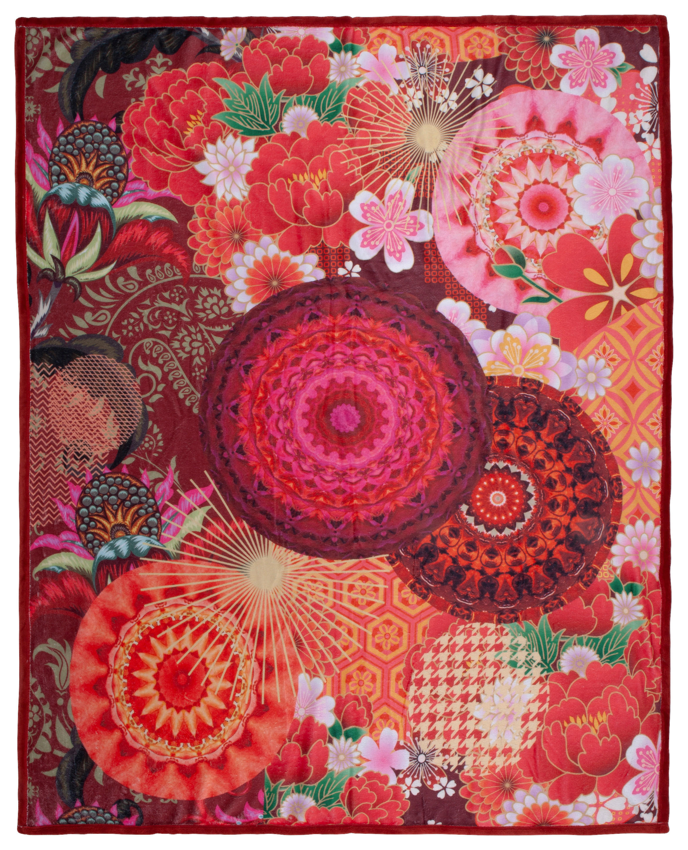 Wohndecke Yuki Polysamt Yuki - rot (130,00/160,00cm) - HIP