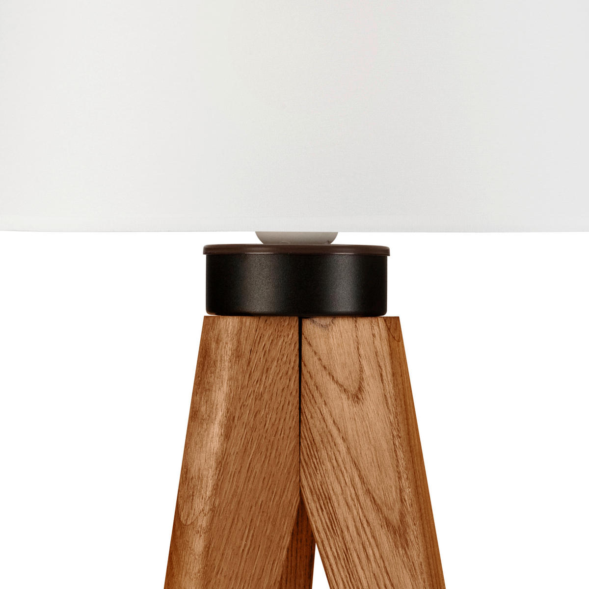 Lamkur Tischlampe Eiche rustikal Holz Stahl B/H/L: ca. 34x38x38 cm E27 1 Brennstellen Aida - Eiche/rustikal (38,00/34,00/38,00cm) - Lamkur