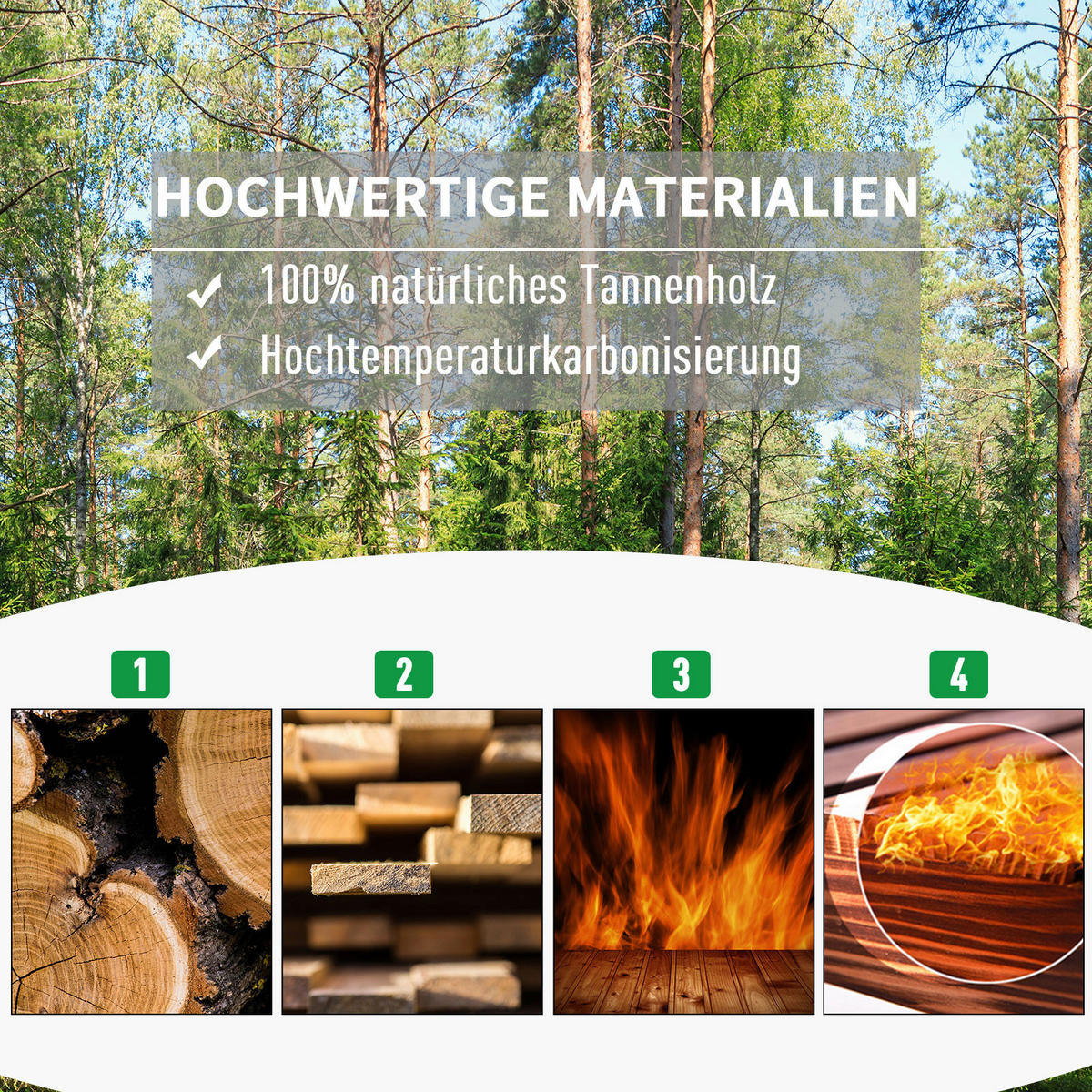 Outsunny Pflanzkasten braun Holz B/H/L: ca. 28x120x64 cm Rankkasten 845-463 - braun (64,00/28,00/120,00cm) - Outsunny