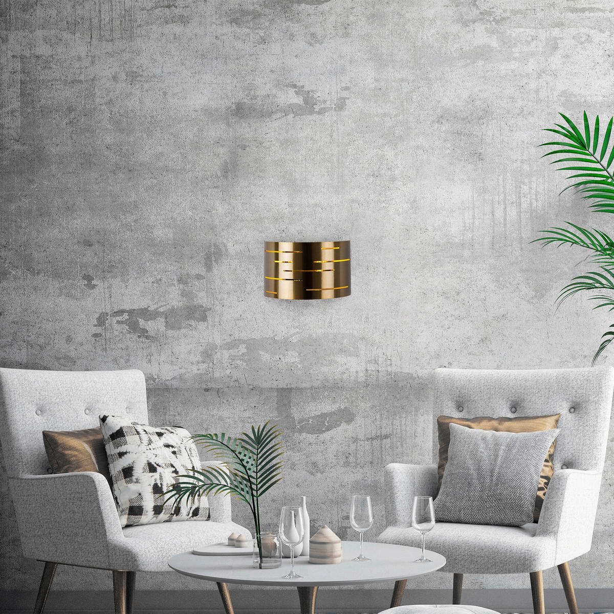 Opviq Wandleuchte Exquisite bronze Metall B/H/T/L: ca. 10x22x10x30 cm E27 1 Brennstellen Exquisite - bronze (30,00/10,00/22,00cm) - Opviq