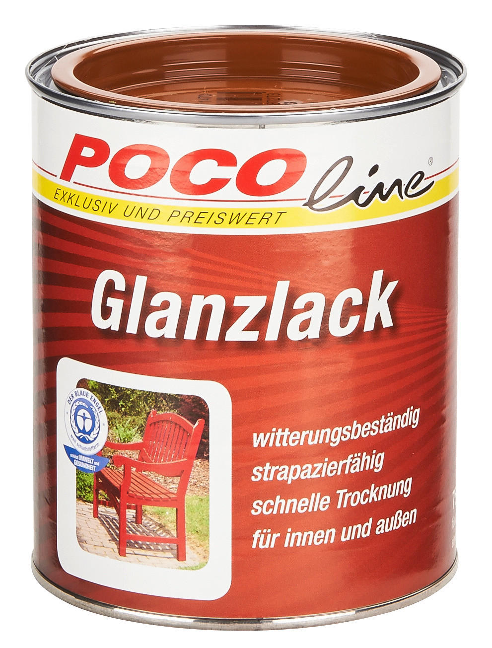 POCOline Acyl Buntlack lehmbraun glänzend ca. 0,75 l Glanzlack_Acryl_2in1 750ml - lehmbraun (750ml) - POCOline