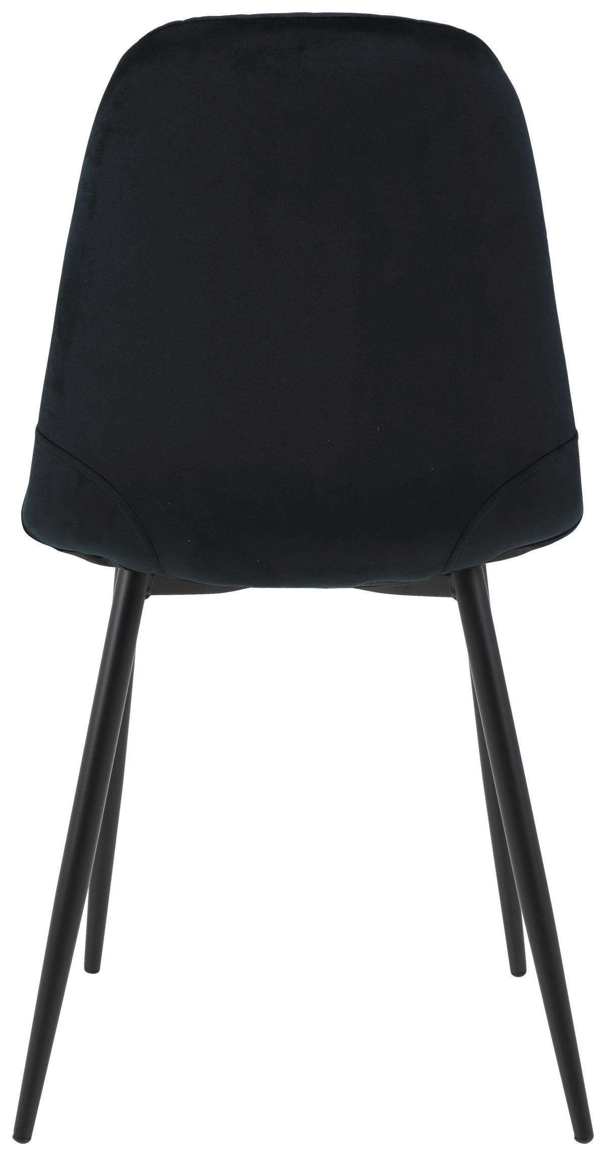 Stuhl Mira 4er Set schwarz Samtoptik B/H/T: ca. 44x89x53,5 cm Mira 4er Set - schwarz (44,00/89,00/53,50cm) - Hela