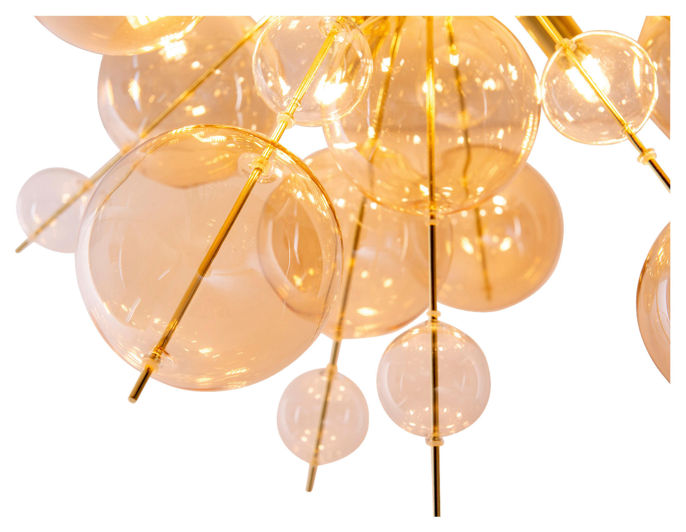 Näve Leuchten Deckenleuchte amber Glas Metall B/H/T/D: ca. 57x38x57x57 cm G9 6 Brennstellen EXPLOSION - amber (57,00/38,00/57,00cm) - Näve Leuchten