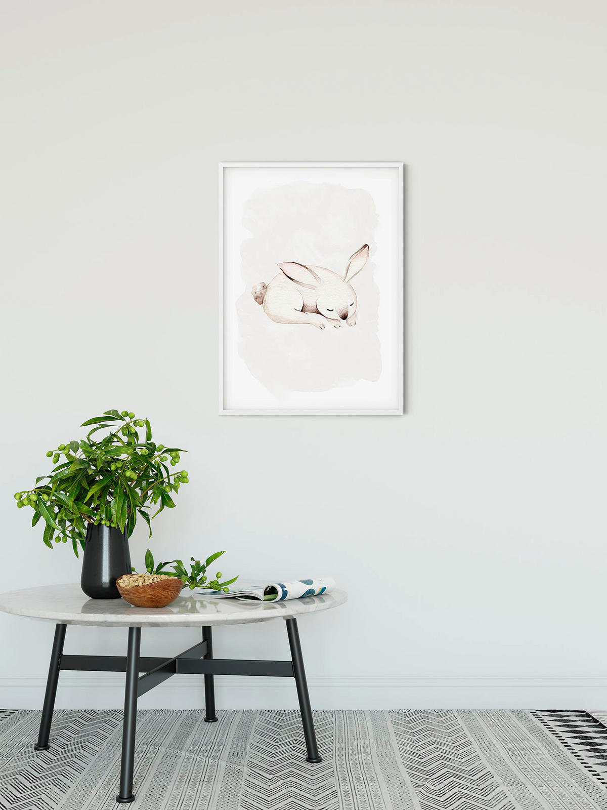 Komar Poster Sleepy Bunny Waldtiere B/L: ca. 40x50 cm Sleepy Bunny - (40,00/50,00cm) - Komar
