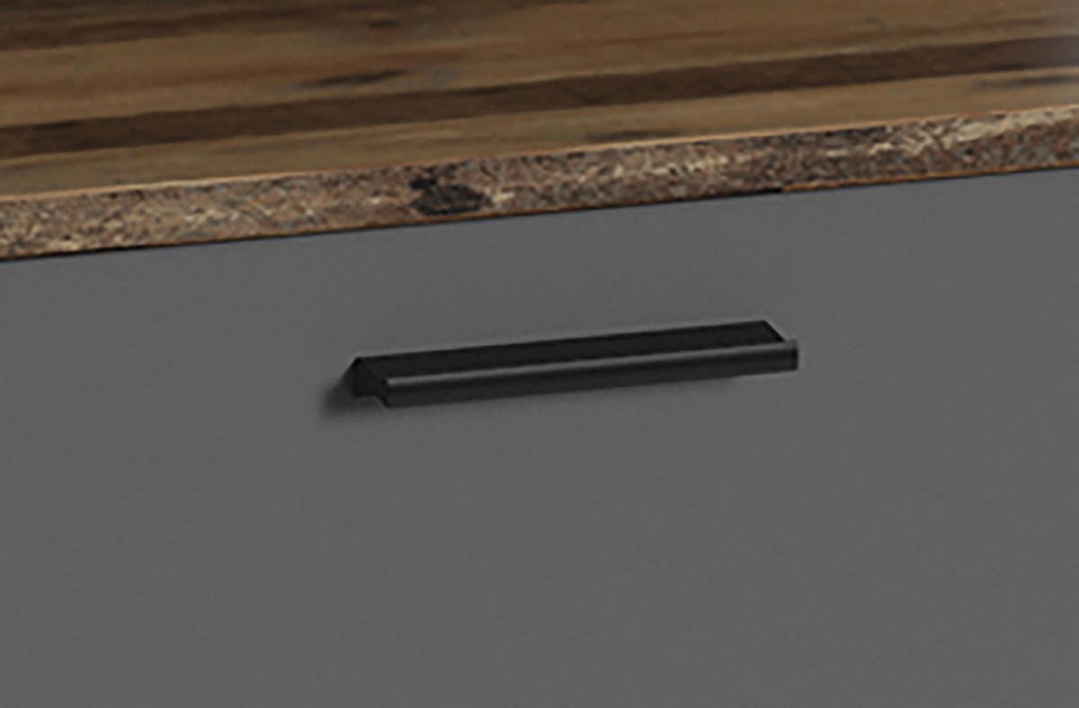 Bank BEN Eiche Old Wood Nachbildung anthrazit B/H/T: ca. 60x48x35 cm BEN - Eiche/anthrazit (60,00/48,00/35,00cm) - byLIVING