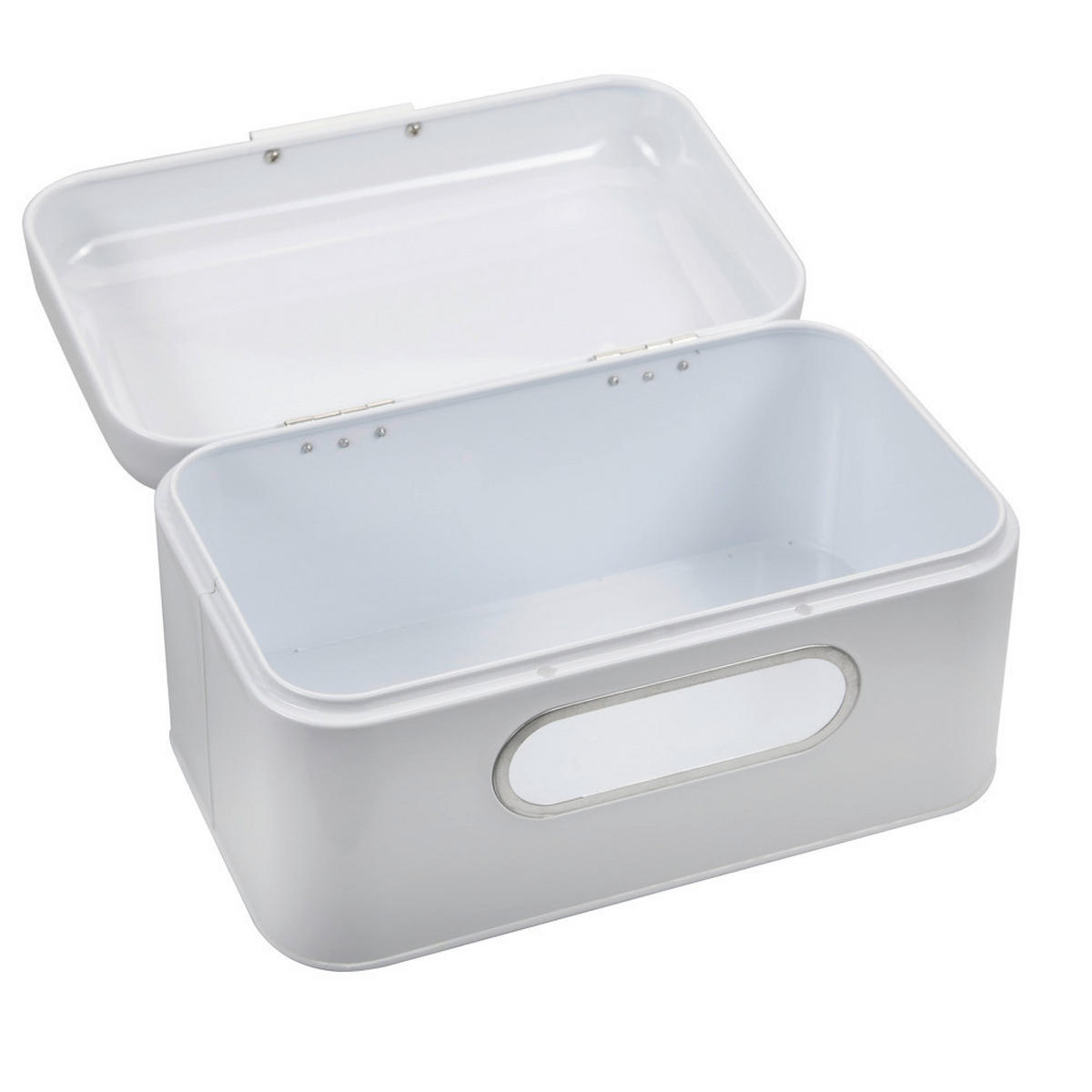 Kesper Brotkasten weiß Metall B/H/L: ca. 18x15,4x30 cm Brotkasten - weiß (30,00/18,00/15,40cm) - Kesper
