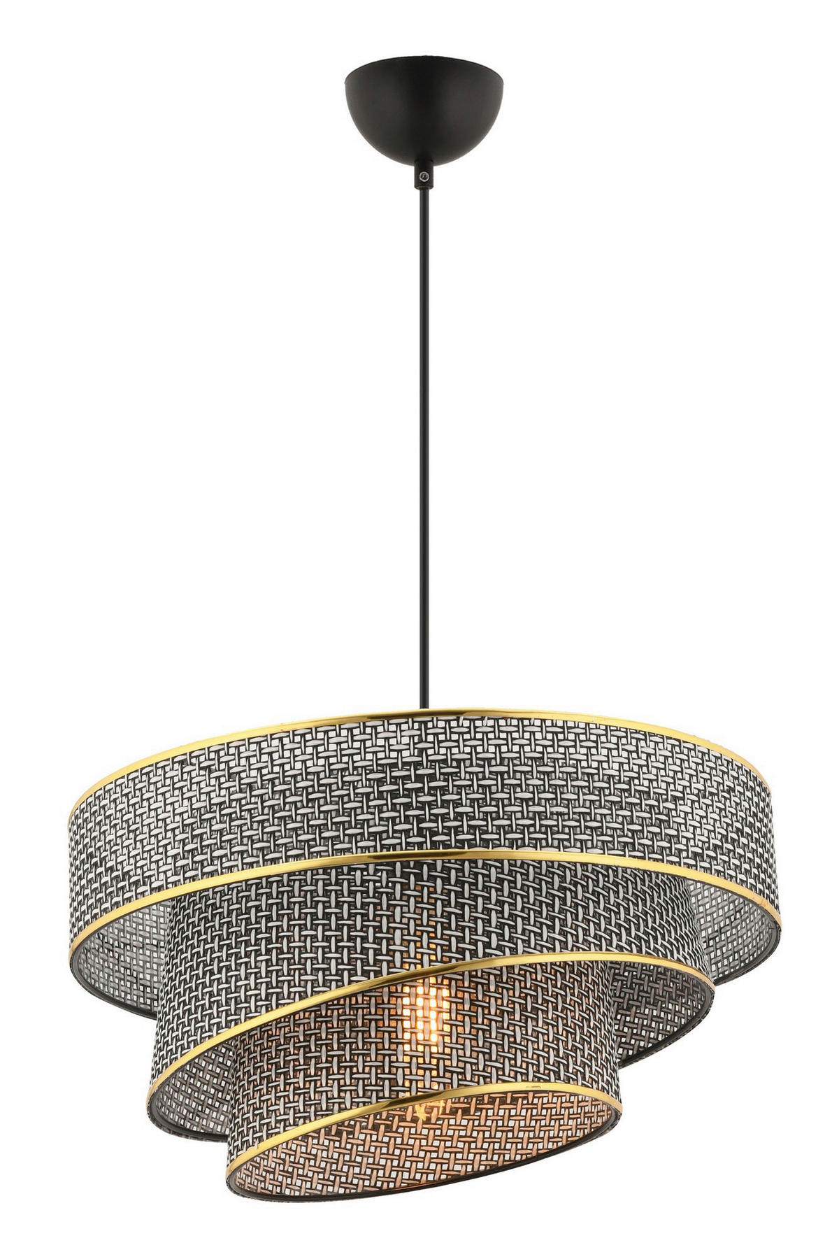 Opviq Pendelleuchte grau gold Baumwolle Metall B/H/L: ca. 40x72x40 cm E27 1 Brennstellen Couper Hazeran - gold/grau (40,00/40,00/72,00cm) - Opviq