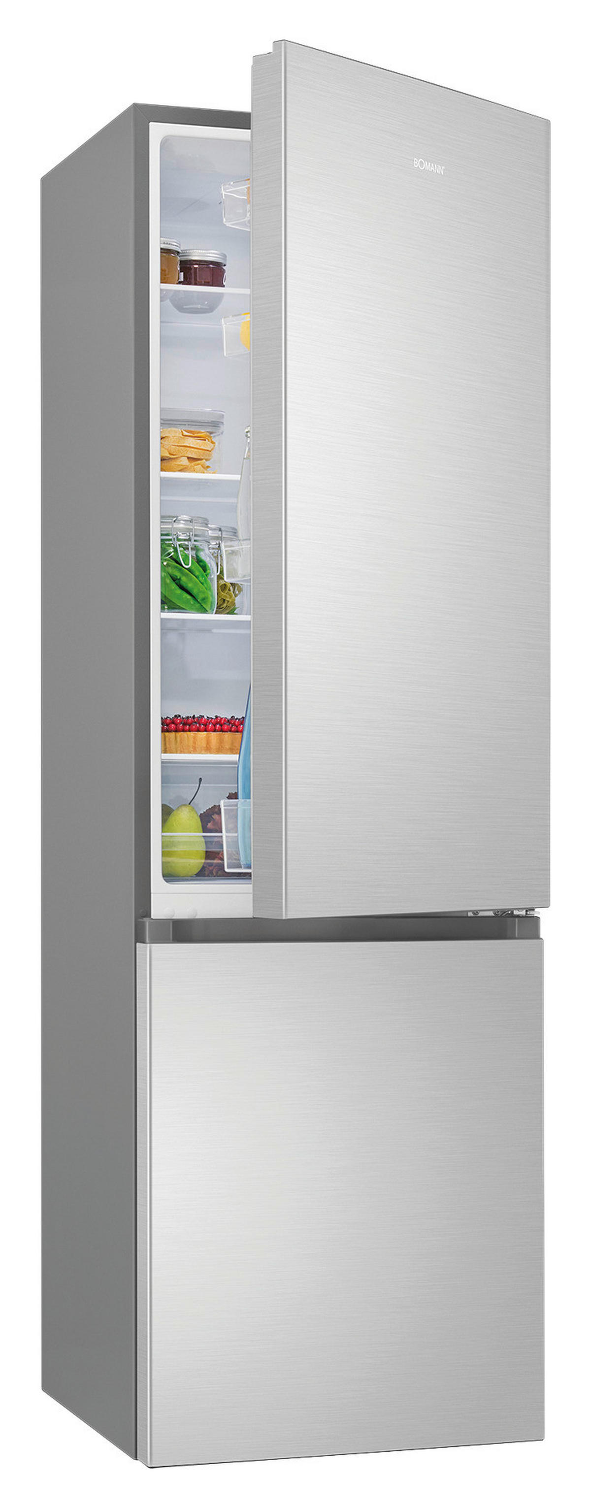 Bomann Kühl-/Gefrierkombination KG 7353 Inox B/H/T: ca. 55x180x56 cm Kühl-/Gefrierkombi KG 7353 773539 - Inox (55,00/180,00/56,00cm) - Bomann