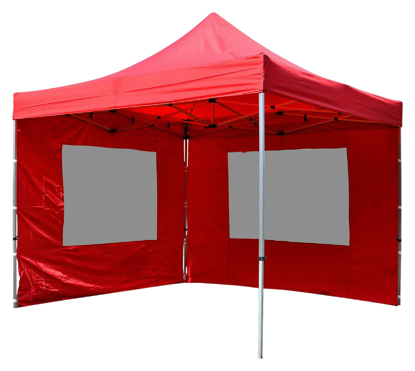 VCM Faltpavillon PROFI rot Polyester-Mischgewebe B/H/L: ca. 300x220x300 cm