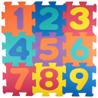 LET'S PLAY Puzzlematte B/H/L: ca. 92x1x92 cm Puzzle-Matte_9tlg. - mehrfarbig (92,00/92,00/1,00cm) - LET'S PLAY