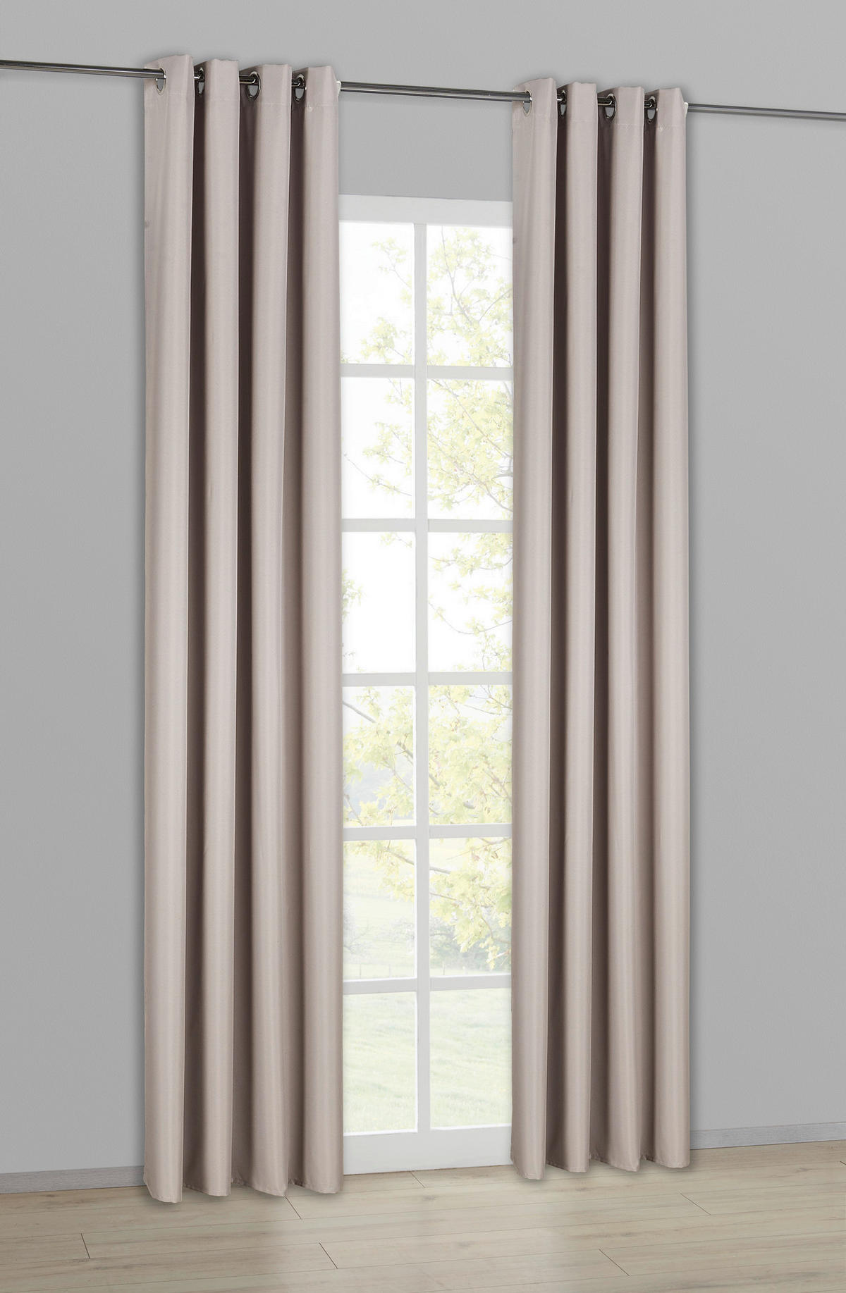 POCOline Ösenvorhang Sorrento silber B/L: ca. 140x245 cm Sorrento - silber (140,00/245,00cm) - POCOline